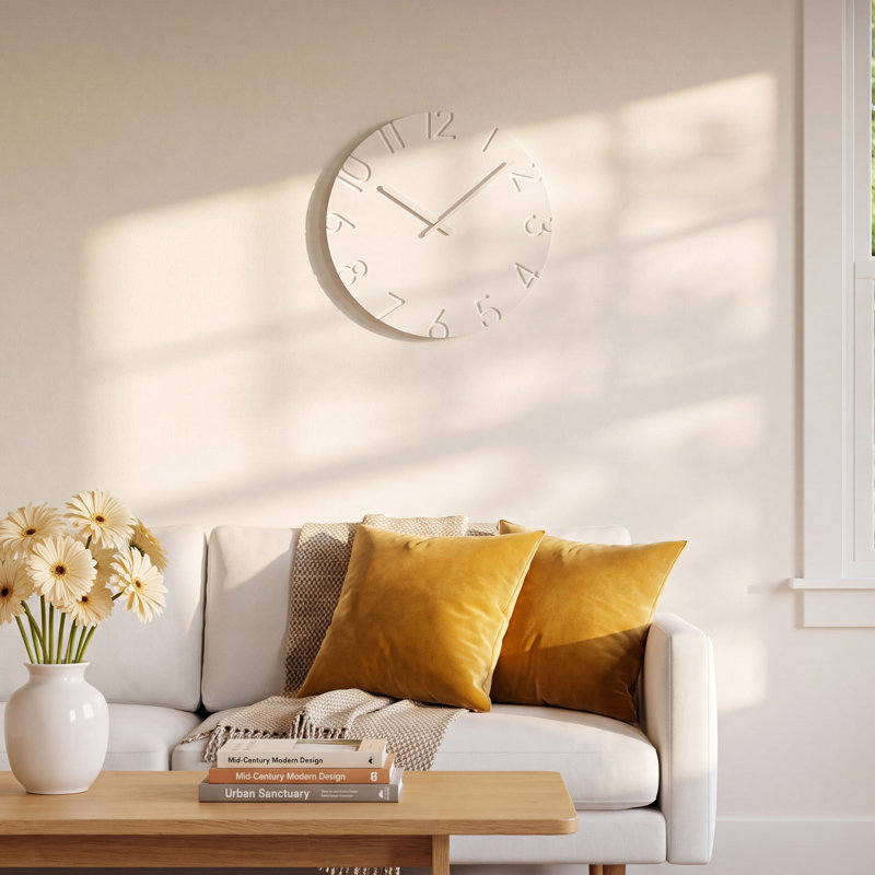 Lemnos Carved A Wall Clock | AllModern